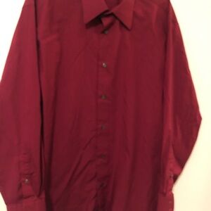 JF J.Ferrar Deep Red Dress Shirt